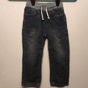 CAT & JACK black washed denim. Elastic waistband 3T kids jeans toddlers